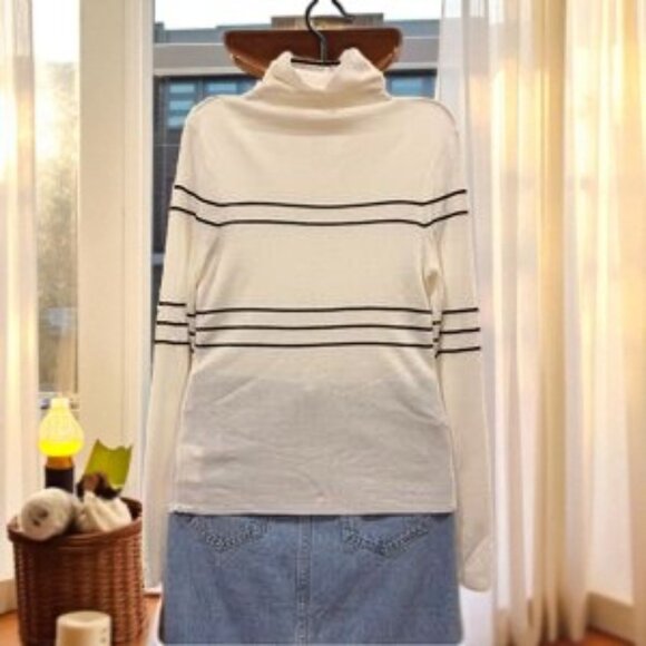 NWT J.ING Jing White Lightweight Wool Blend Sweater Top - Picture 6 of 10